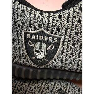 FOCO Las Vegas Raiders Mens Knit Sneakers Grey Black NFL Fan Size‎ 9 XMN0717
